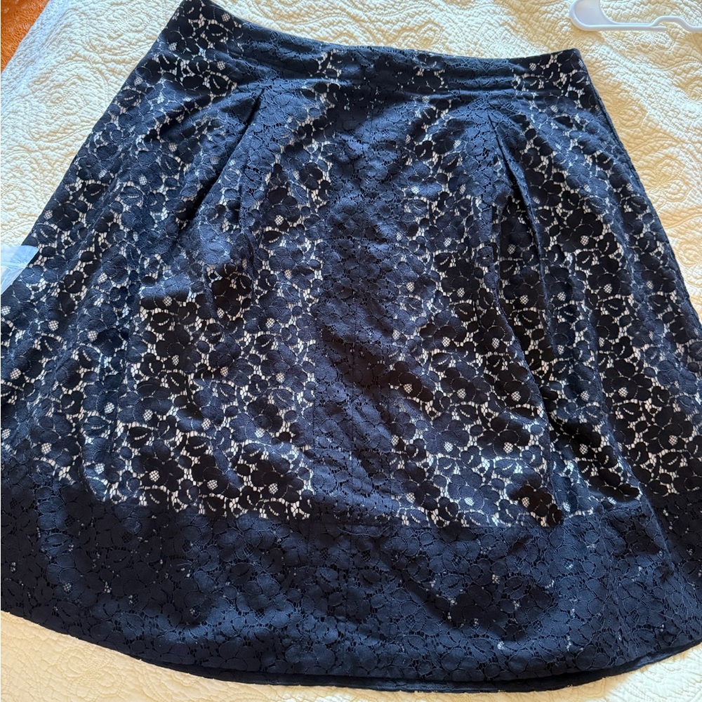 Talbots Black Lace  A-Line skirt
